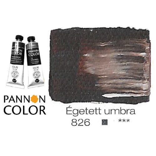 Pannoncolor olajfesték, égetett umbra 826/1, 38ml