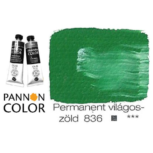 Pannoncolor olajfesték, permanent világoszöld 836/2, 38ml *