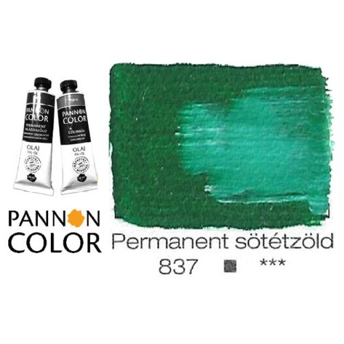 Pannoncolor olajfesték, permanent sötétzöld 837/2, 38ml *