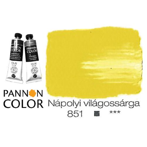 Pannoncolor olajfesték, nápolyi világossárga 851/3, 38ml*
