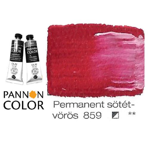 Pannoncolor olajfesték, permanent sötétvörös 859/3, 38ml **