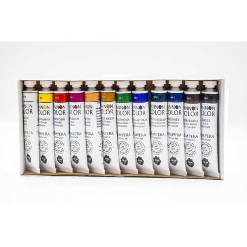 Pannoncolor tempera készlet 12*18ml