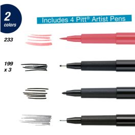   Faber-Castell Pitt művész filctoll  levélíró szett - 4db