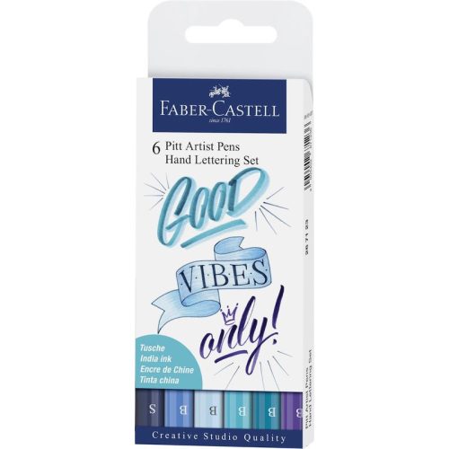 Faber-Castell Pitt művész filctoll  levélíró szett - kék árnyalatok 6db