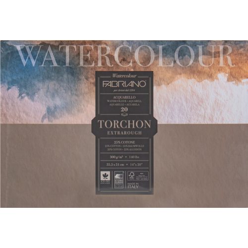 FABRIANO Torchon akvarell tömb, 300gr, 30,5*45,5cm/20lap