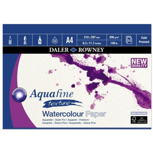 Daler Rowney Aquafine akv.tömb érdes A4 300g 12lap