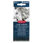 Derwent Line Maker tűfilc készlet  fekete 6db