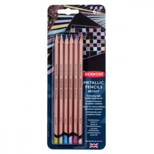 Derwent Metallic ceruza készlet - 6 élénk szín