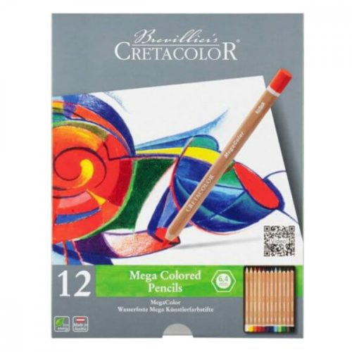 Cretacolor, MegaColor színesceruza készlet,12 db, fémdobozos