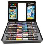 UNI POSCA MANGA HERO dekormarker készlet 20db - fémdobozban