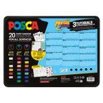 UNI POSCA MANGA HERO dekormarker készlet 20db - fémdobozban