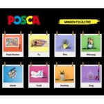 UNI POSCA vegyes dekormarker készlet 40db - cipzáras mappában