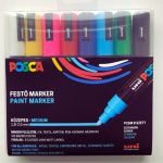 UNI POSCA 5M dekormarker készlet  8db