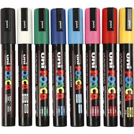 UNI POSCA 5M dekormarker készlet  8db - alap színek