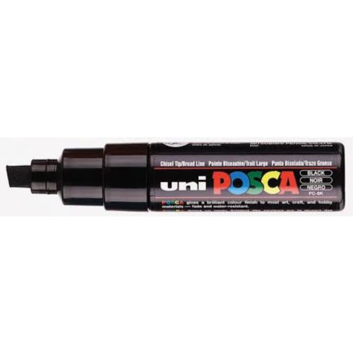 UNI POSCA PC-8K fekete vágotthegyű