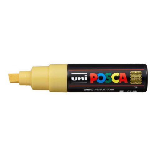 UNI POSCA PC-8K sárga vágotthegyű