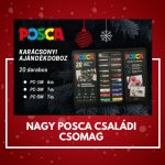 UNI POSCA 20db-os dekormarker készlet karácsonyi fém ajándékdobozban