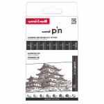 UNI PIN rajzmarker készlet Classic - 8 db fekete