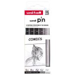 UNI PIN rajzmarker készlet Comics - 5 db