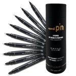 UNI PIN rajzmarker készlet Tube - 9 db fekete