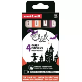 Folyékony kréta készlet Halloween 4db-os, UNI PWE-5M