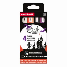 Folyékony kréta készlet Halloween 4db-os, UNI PWE-5M