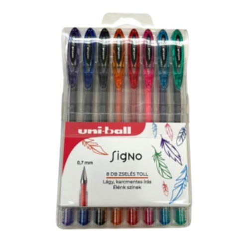Uni Ball UM-120 zselés toll készlet 0,7mm - 8db