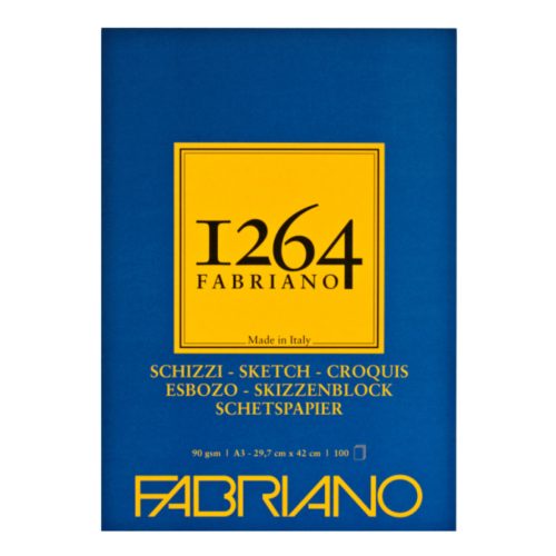 Fabriano 1264 skicctömb 90g - ragasztott A3, 100 lap