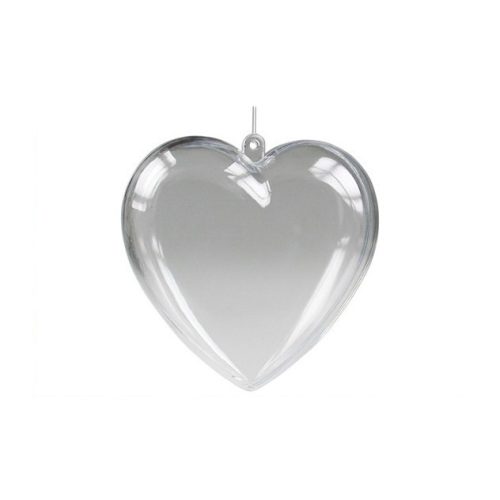 Akril szív forma 8cm (szétnyitható)