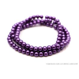 Teklagyöngy füzér közép lila 8mm