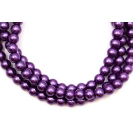 Teklagyöngy füzér közép lila 8mm