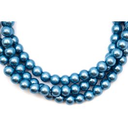 Teklagyöngy füzér sötétkék 8mm