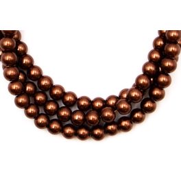 Teklagyöngy füzér rézbarna 8mm
