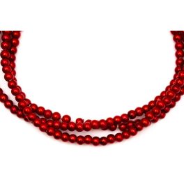Teklagyöngy füzér piros 4mm