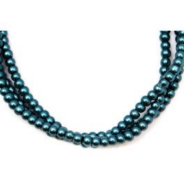Teklagyöngy füzér sötét türkiz 4mm