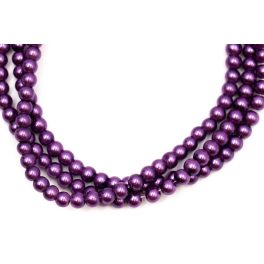 Teklagyöngy füzér közép lila 6mm