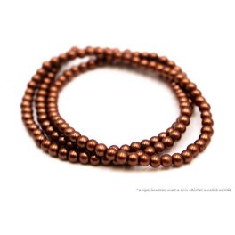 Teklagyöngy füzér rézbarna 6mm
