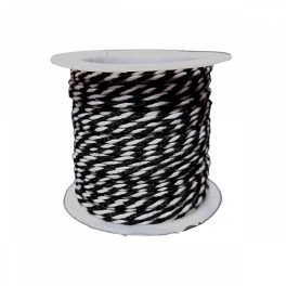 Pamutzsinór 1mm fekete/fehér 10m/tekercs