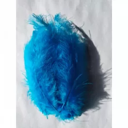 Színes pulykatoll pelyhes türkizkék 13,5cm 10db/csg