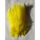 Színes pulykatoll pelyhes sárga 13,5cm 10db/csg