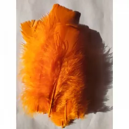 Színes pulykatoll pelyhes narancssárga 10-17cm 10db/csg