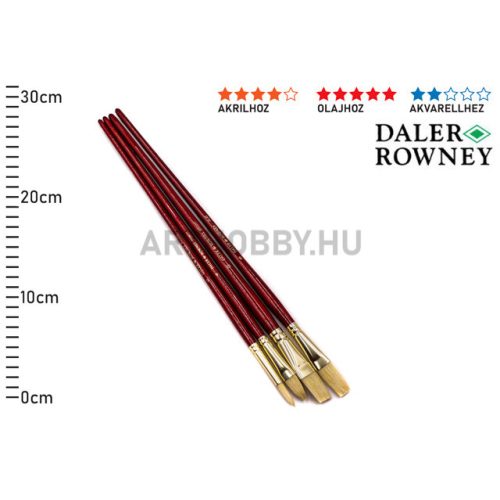 Daler Rowney Simply ecsetkészlet 4db-os sörte,hosszú nyéllel