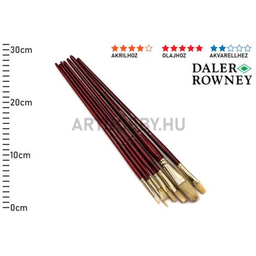 Daler Rowney Simply ecsetkészlet 7db-os sörte,hosszú nyéllel