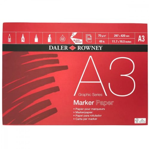 Daler-Rowney Graphic Series markertömb 70g A3, 50lap