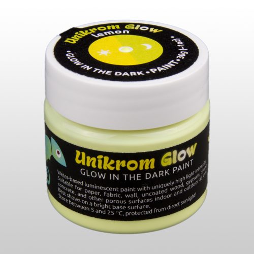 UnikromGlow foszforeszkáló, sötétben világító festék 30g, citrom