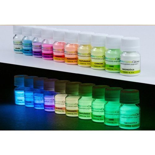 UnikromGlow foszforeszkáló pigment 15g, neonzöld