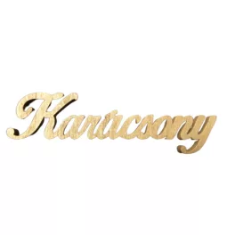 Fa "Karácsony" felirat 10cm - metál bronz