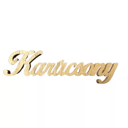 Fa "Karácsony" felirat 10cm - metál bronz