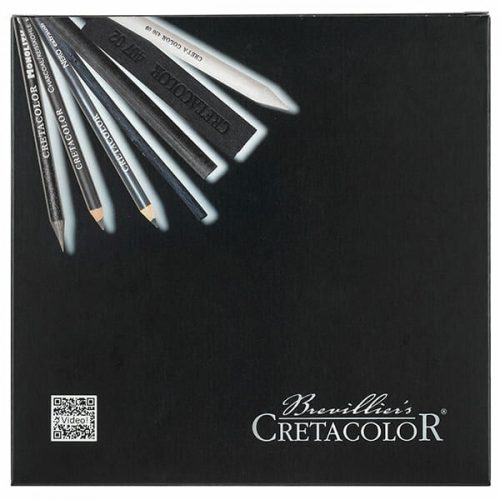 Rajzkészlet, Cretacolor Black 20 darabos készlet, fadobozos