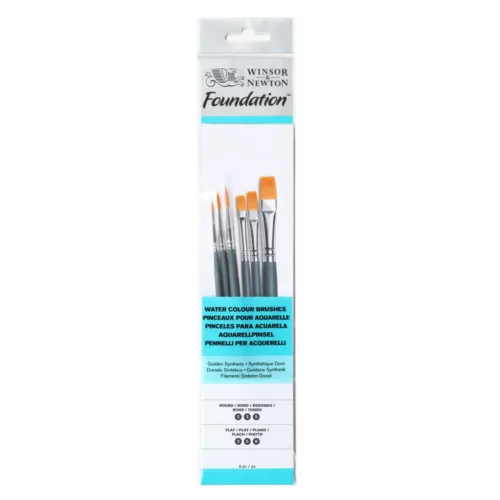 Winsor & Newton Foundation szintetikus ecsetkészlet akvarellhez - 6db